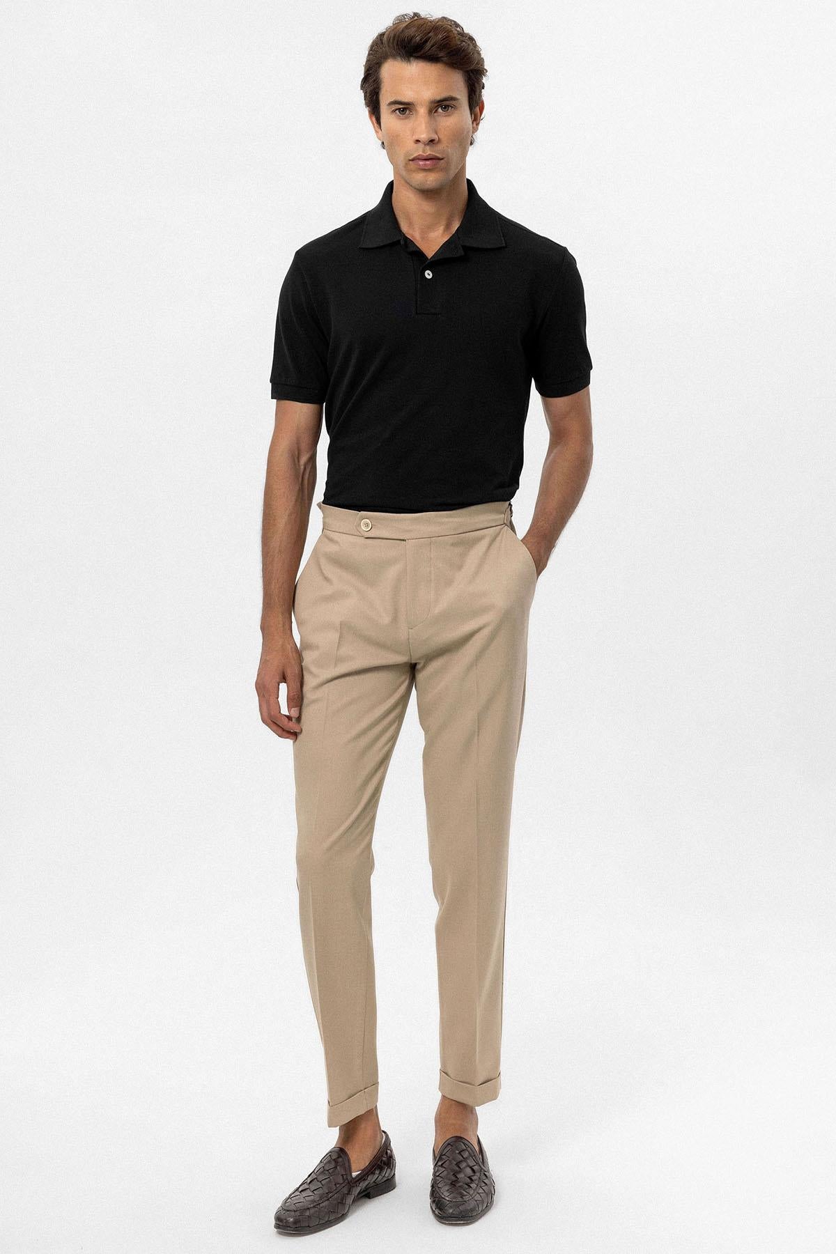 Men's Black Polo Neck T-Shirt