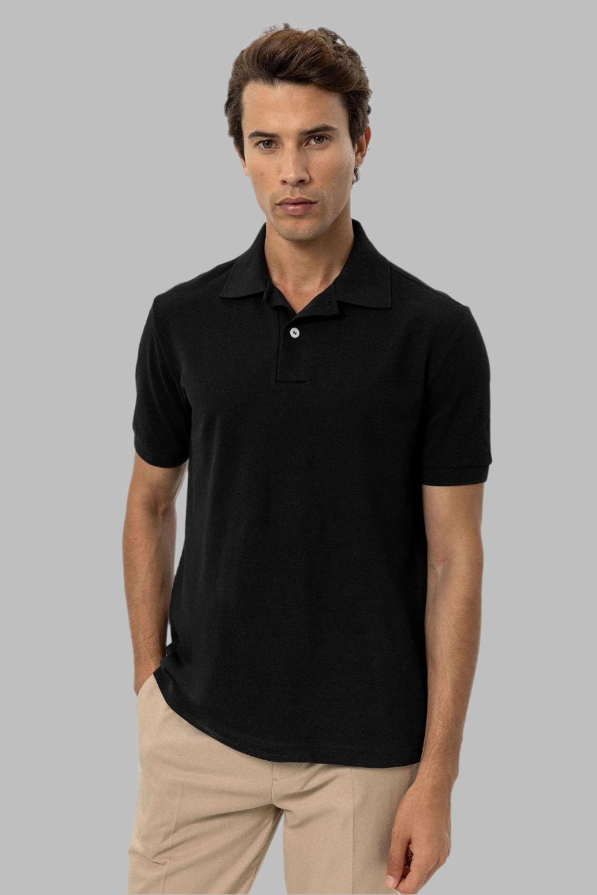 KOALA SYDNEY Men's Black Polo Neck T-Shirt