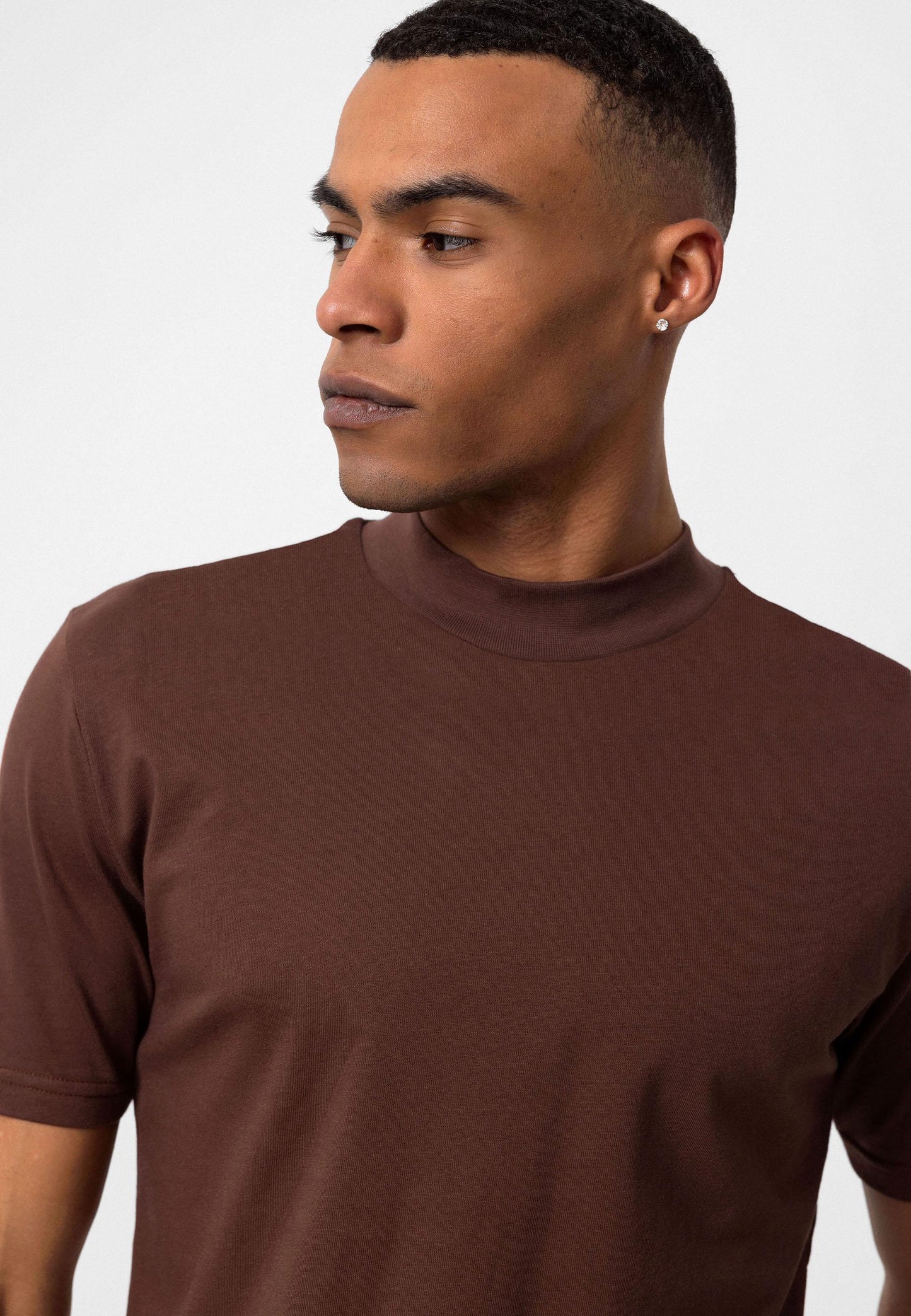 KOALA SYDNEY Men's Brown Slim Fit Basic T-Shirt