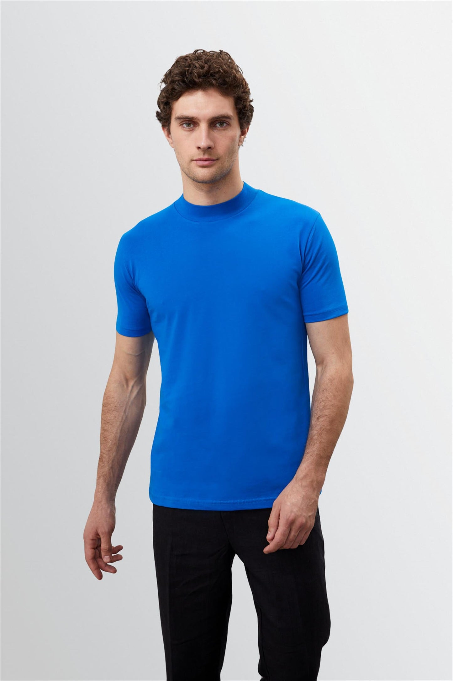 Men's Sax Slim Fit Basic T-Shirt