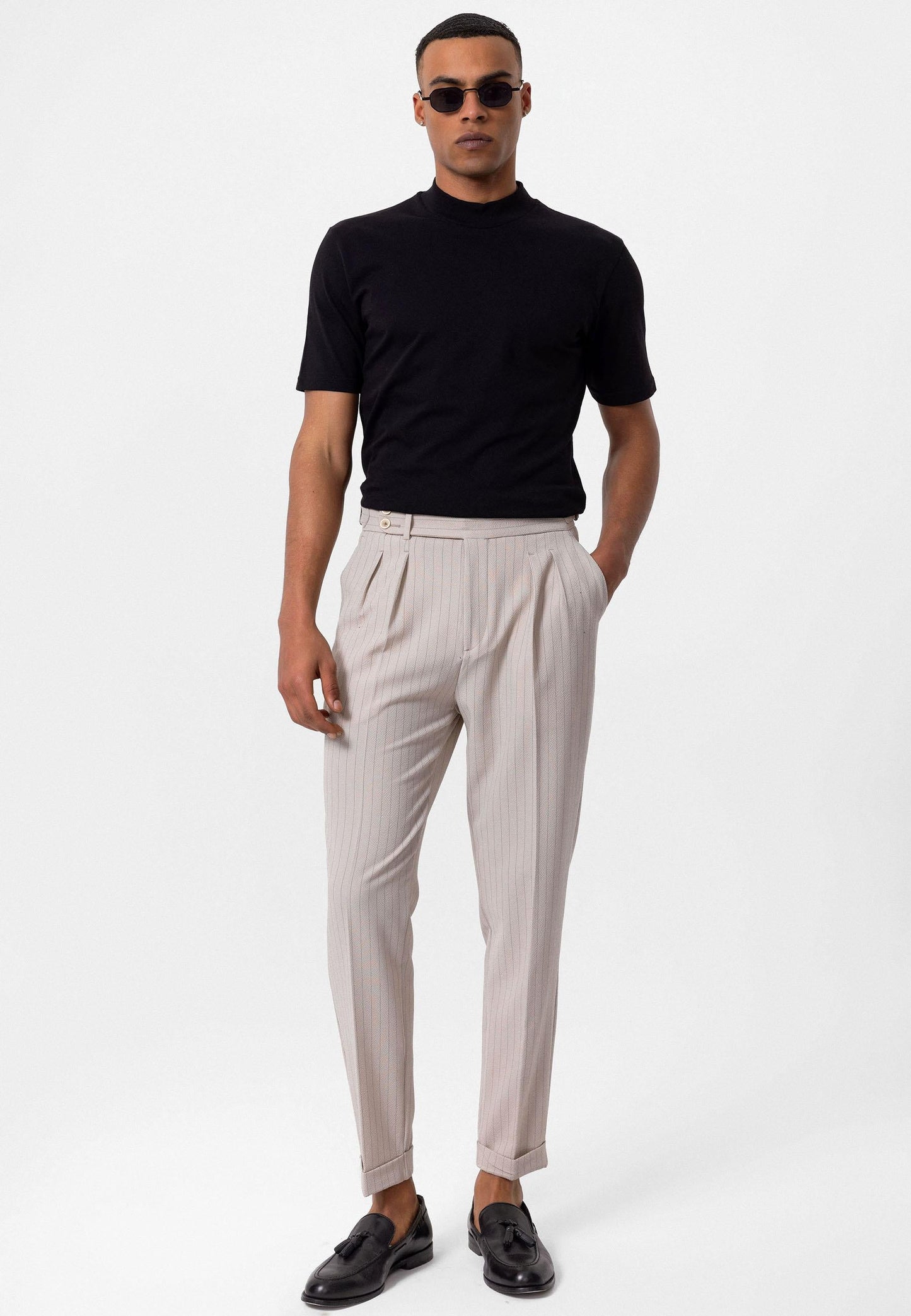 Men's Black Slim Fit Basic T-Shirt