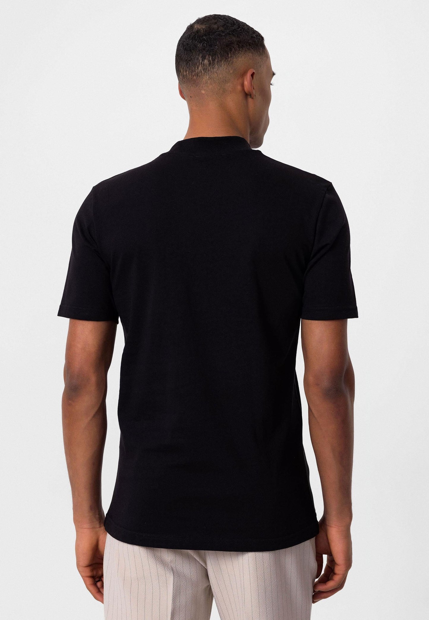 KOALA SYDNEY Men's Black Slim Fit Basic T-Shirt