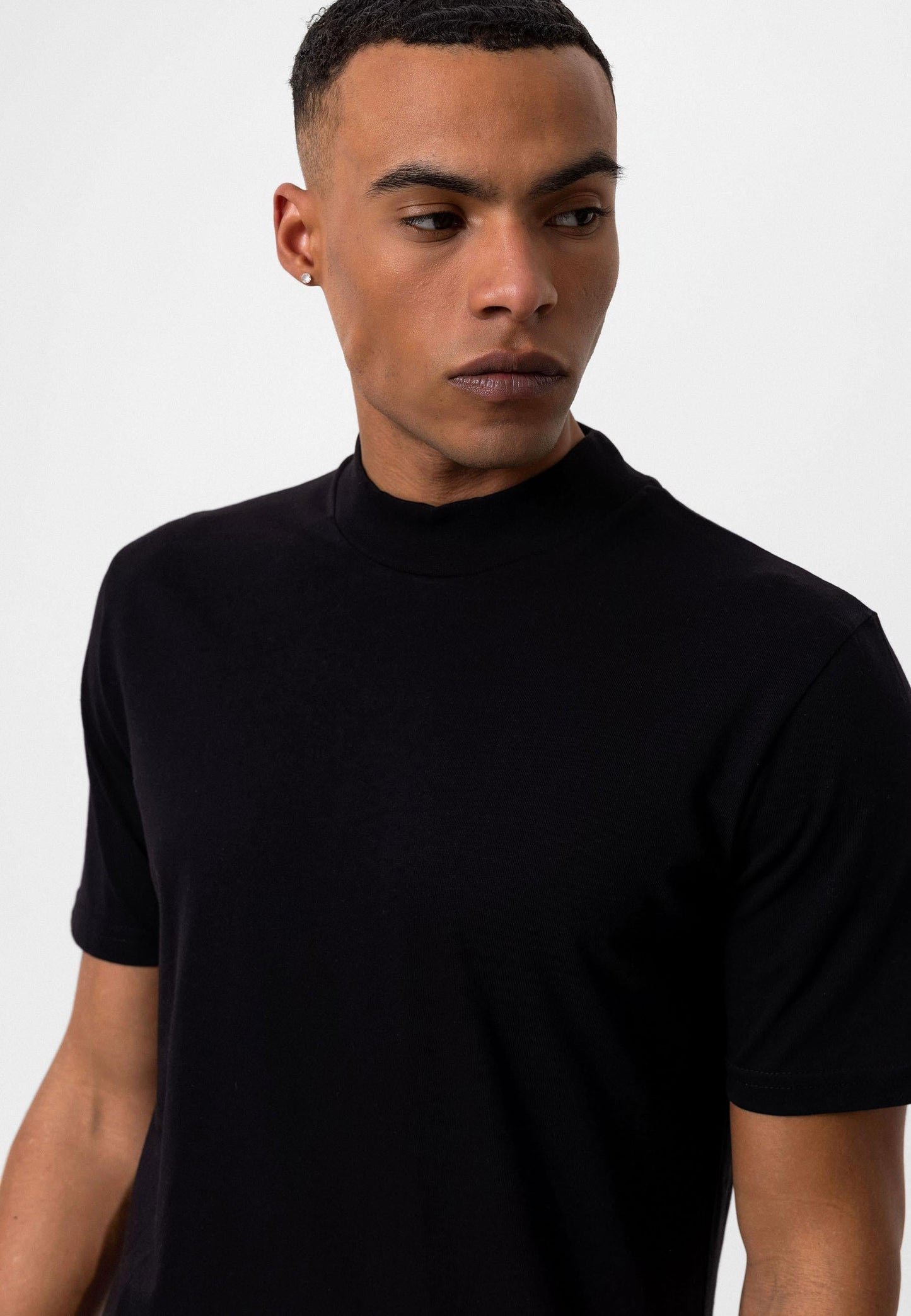 KOALA SYDNEY Men's Black Slim Fit Basic T-Shirt