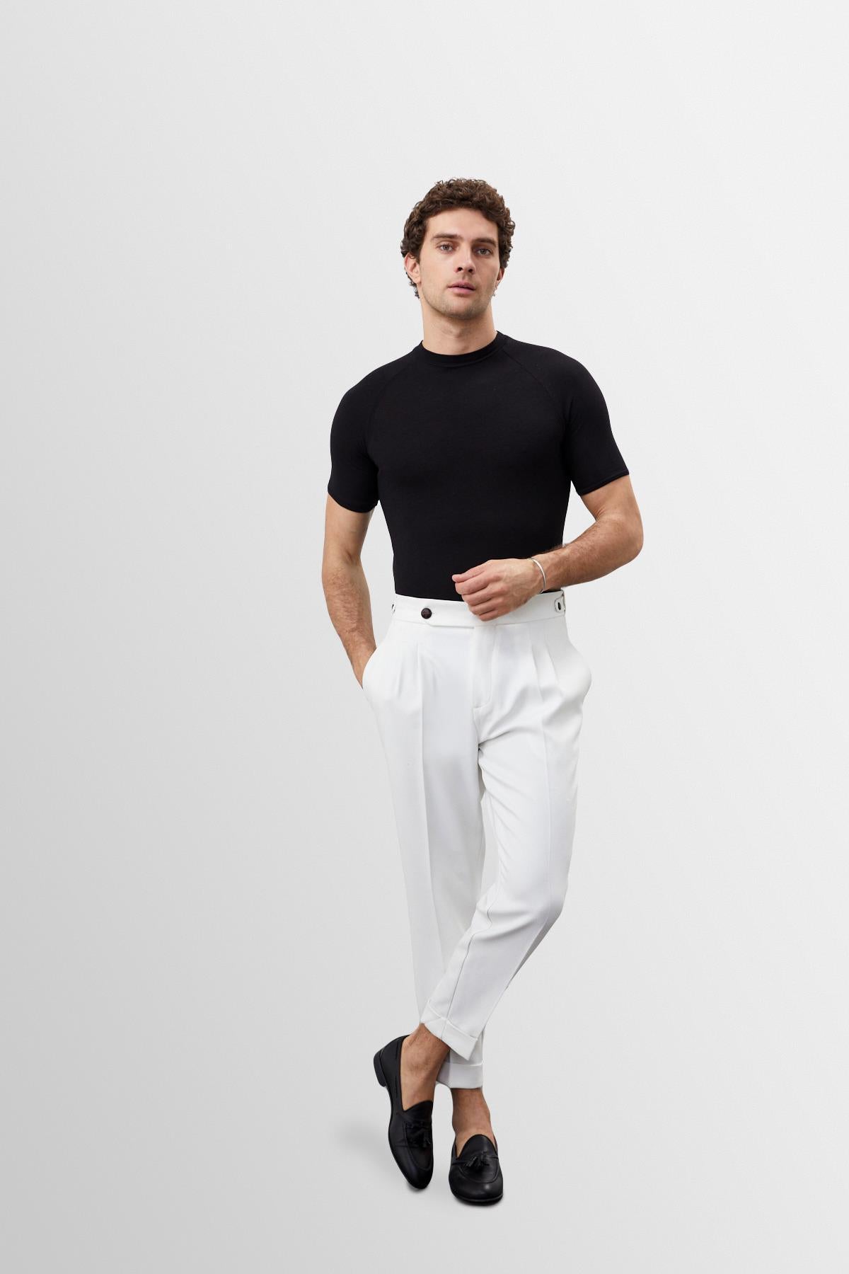 KOALA SYDNEY Men's Black Slim Fit Crew Neck T-Shirt
