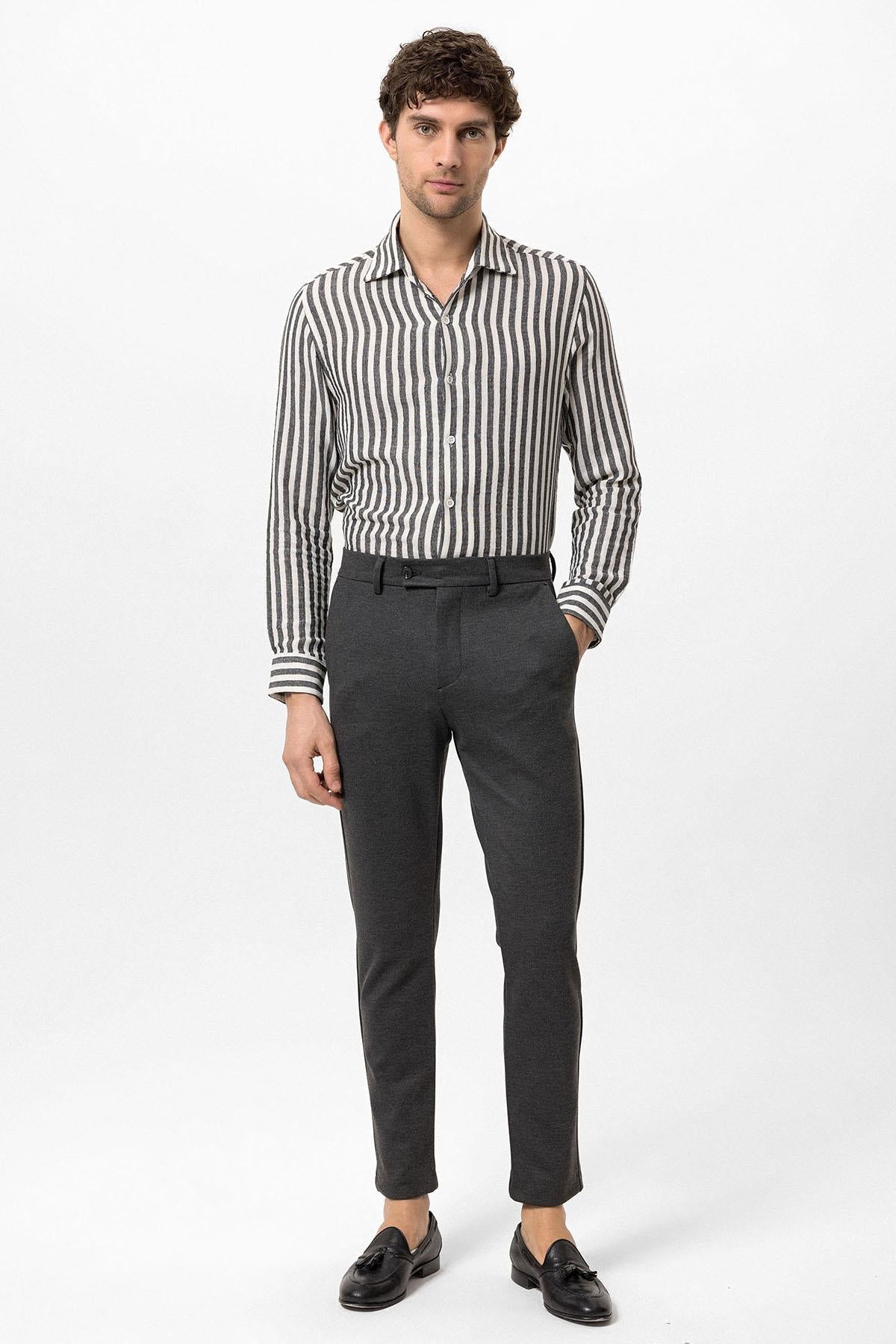 Men's Anthracite Slim Fit Pants