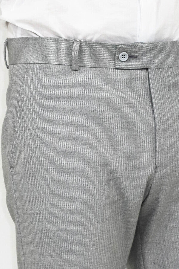 KOALA SYDNEY Slim Fit Patterned Grey Men Pants