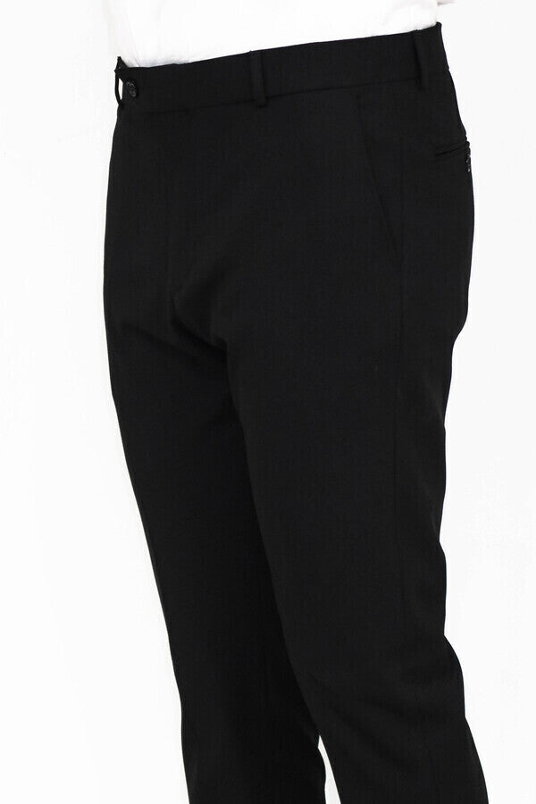 KOALA SYDNEY Slim Fit Plain Black Men Pants