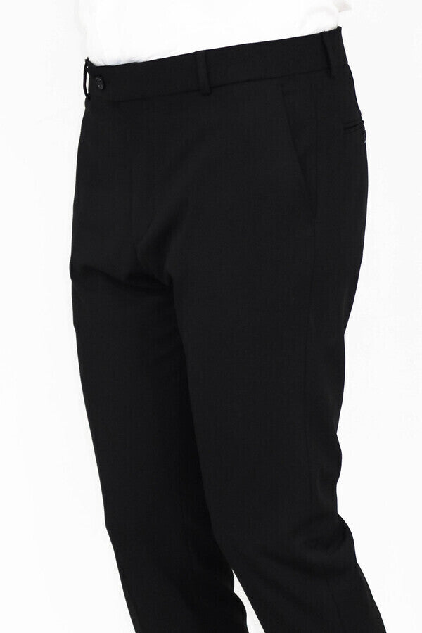 KOALA SYDNEY Slim Fit Plain Black Men Pants