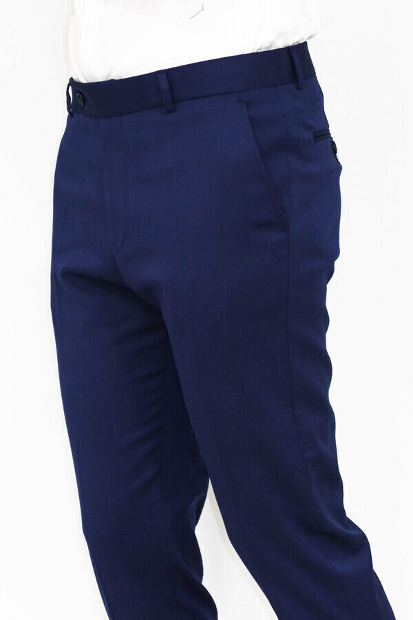 KOALA SYDNEY Slim Fit Plain Blue Men Pants