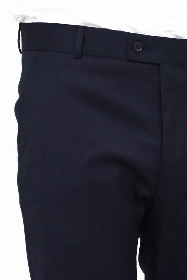 KOALA SYDNEY Slim Fit Plain Navy Blue Men Pants