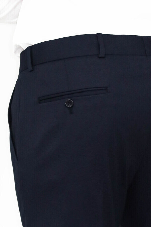 KOALA SYDNEY Slim Fit Plain Navy Blue Men Pants