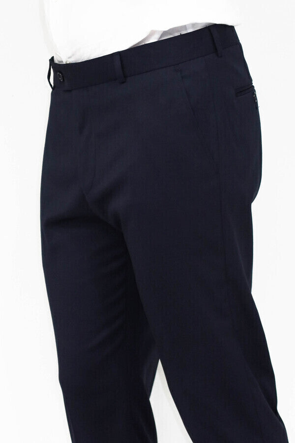 KOALA SYDNEY Slim Fit Plain Navy Blue Men Pants