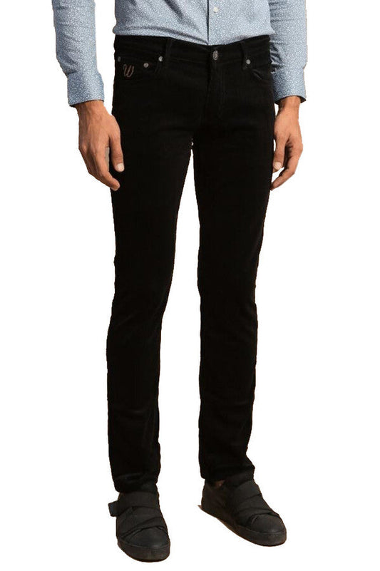 Slim Fit Velvet Black Men Trousers