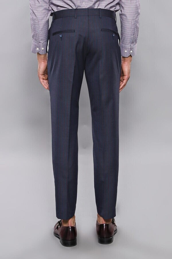 KOALA SYDNEY Striped Navy Blue Men Trousers -