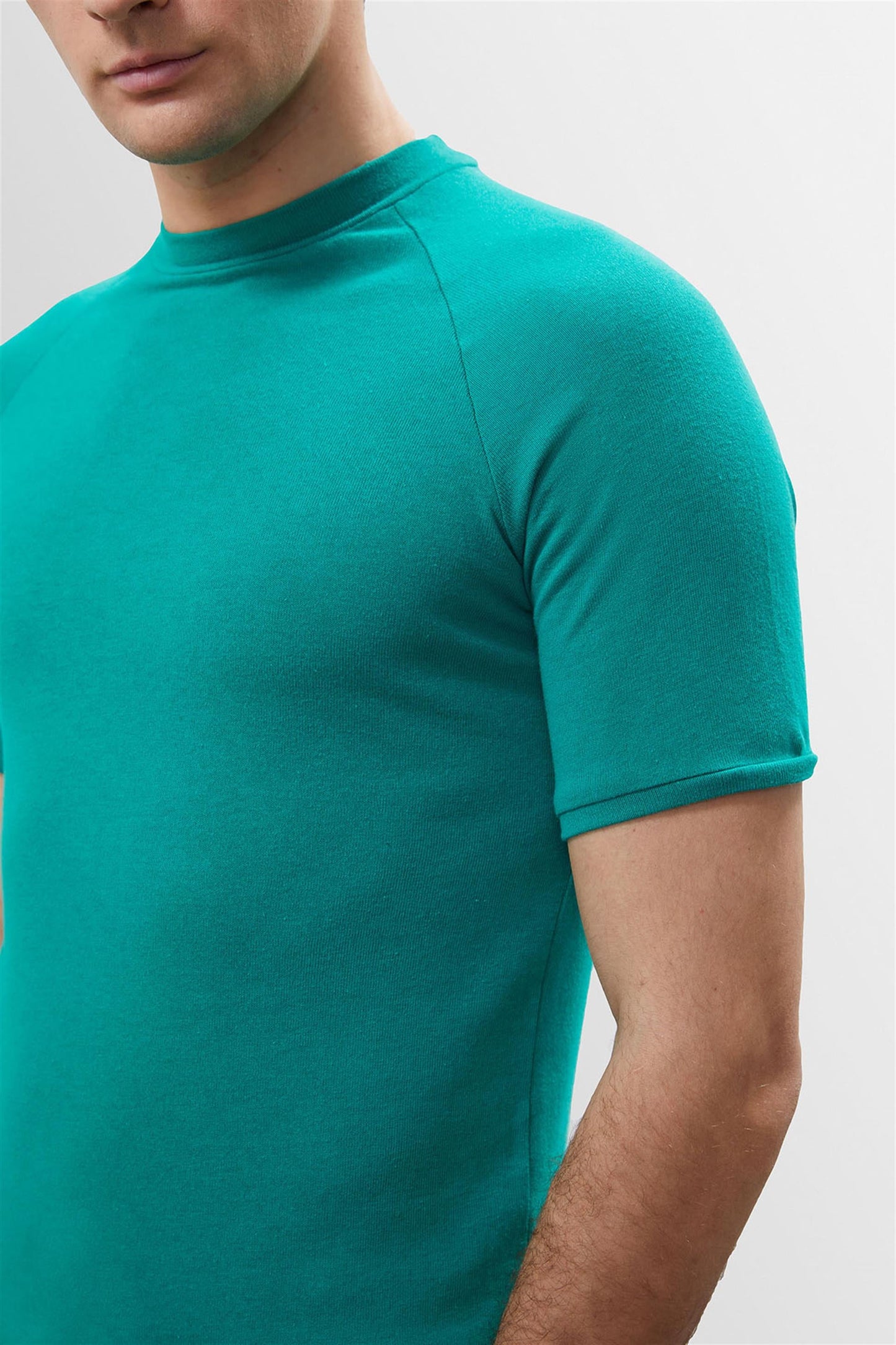KOALA SYDNEY Men's Green Slim Fit Crew Neck T-Shirt