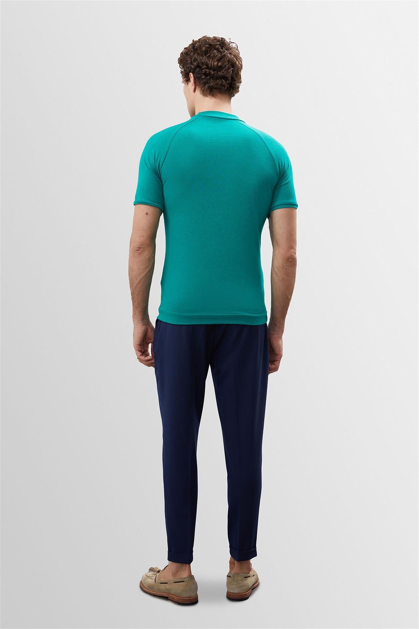 KOALA SYDNEY Men's Green Slim Fit Crew Neck T-Shirt
