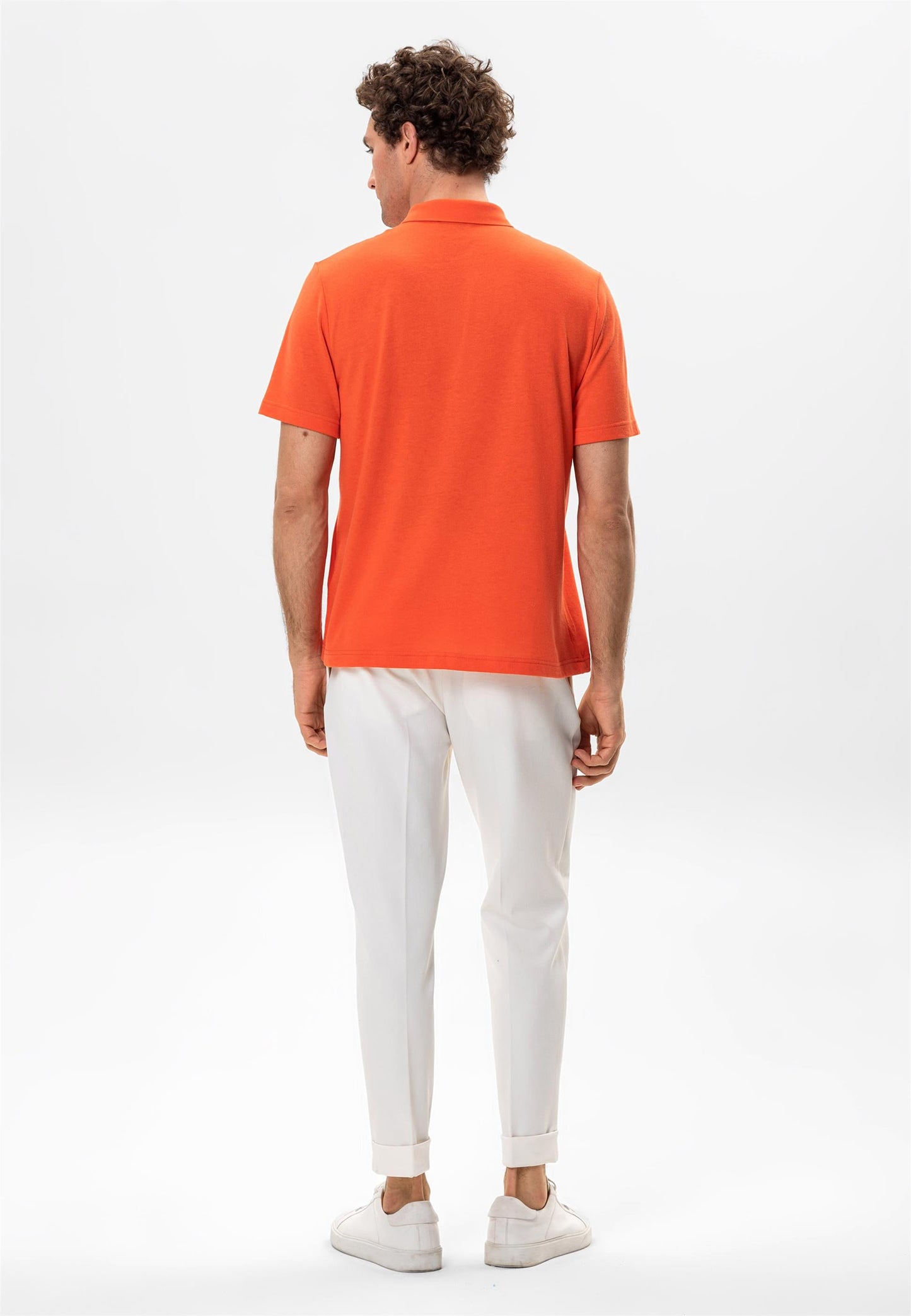 KOALA SYDNEY Men's Salmon Polo Neck Zippered T-Shirt