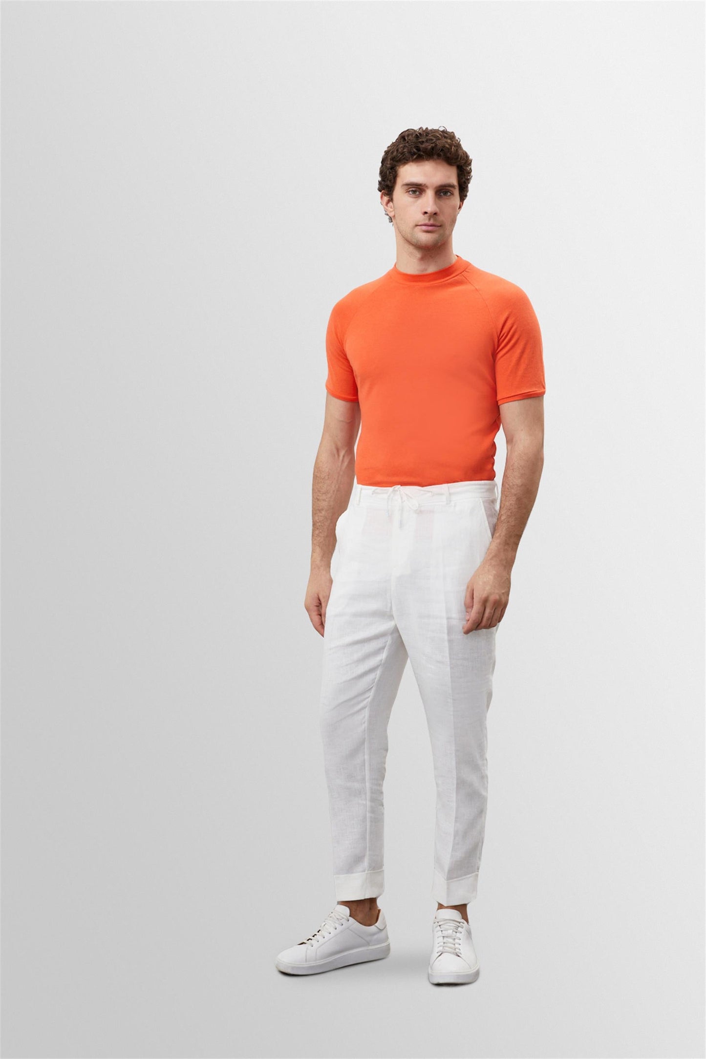 KOALA SYDNEY Men's Salmon Slim Fit Crew Neck T-Shirt