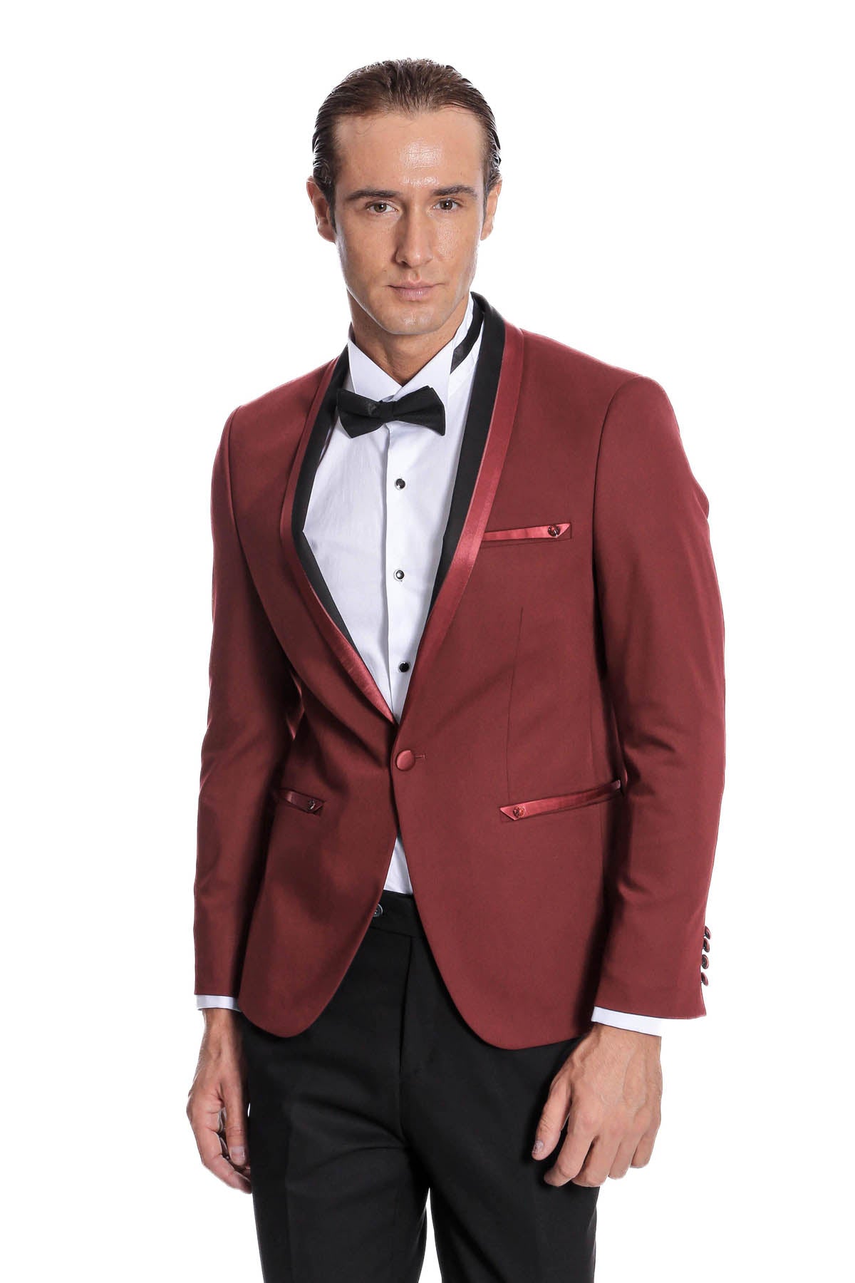 KOALA SYDNEY Shawl Lapel Burgundy Tuxedo Suit