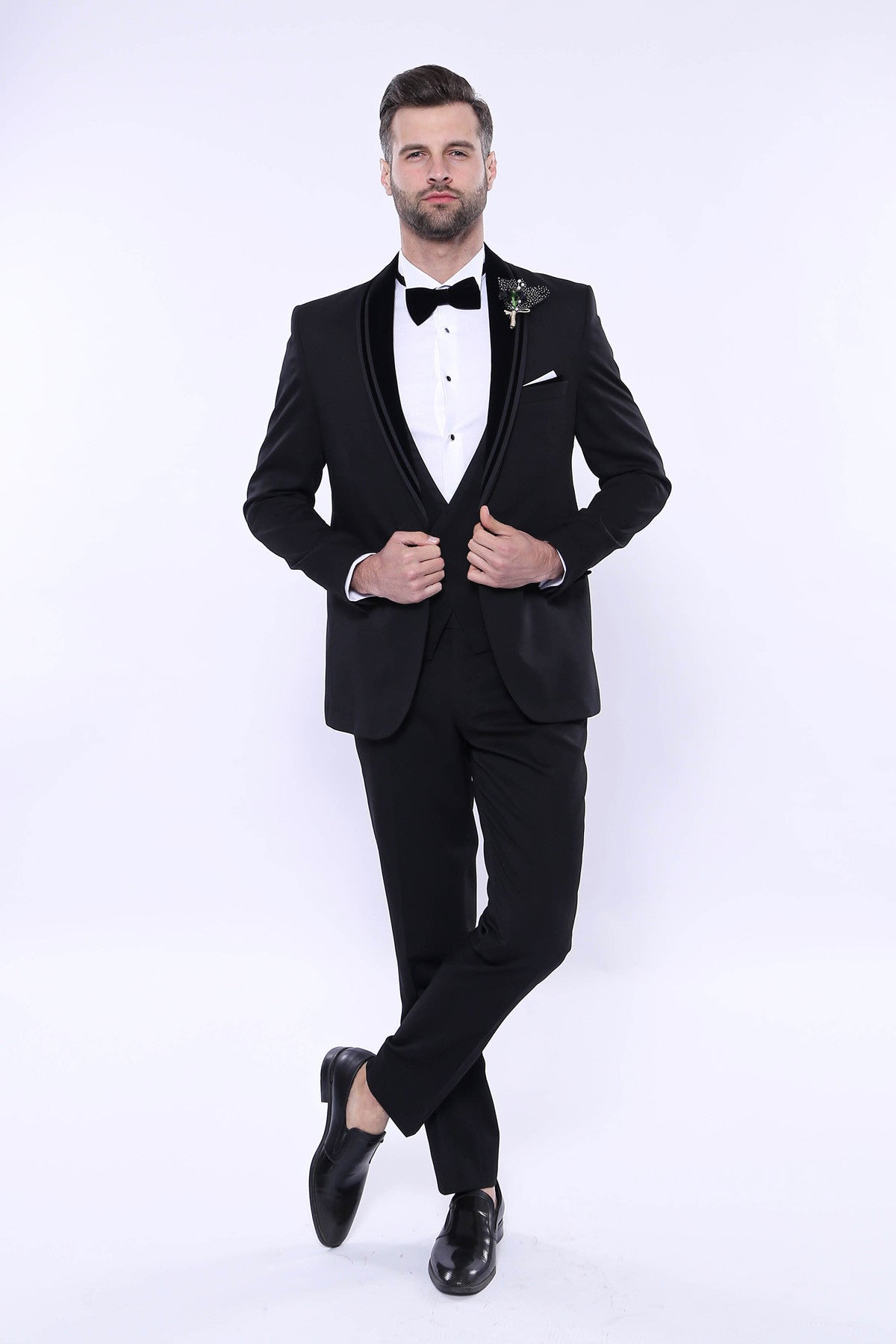 KOALA SYDNEY Detachable Velvet Lapel Black Tuxedo