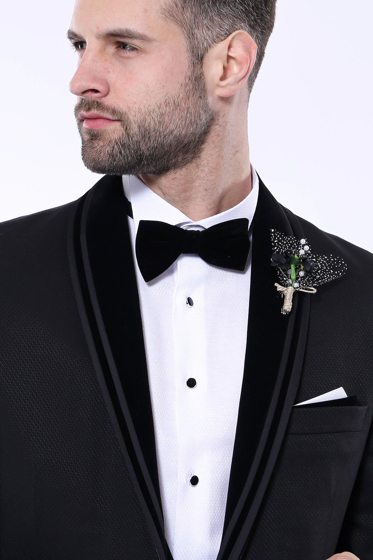 KOALA SYDNEY Detachable Velvet Lapel Black Tuxedo