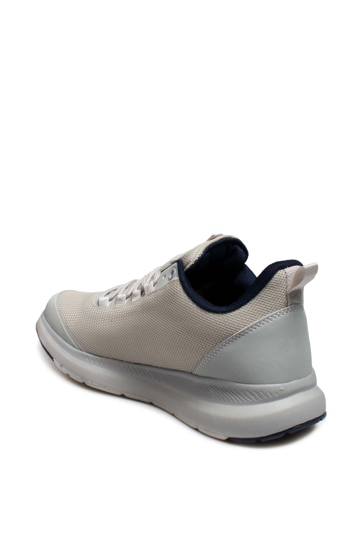 Men's Light Gray Athletic Sneakers with Navy Accents