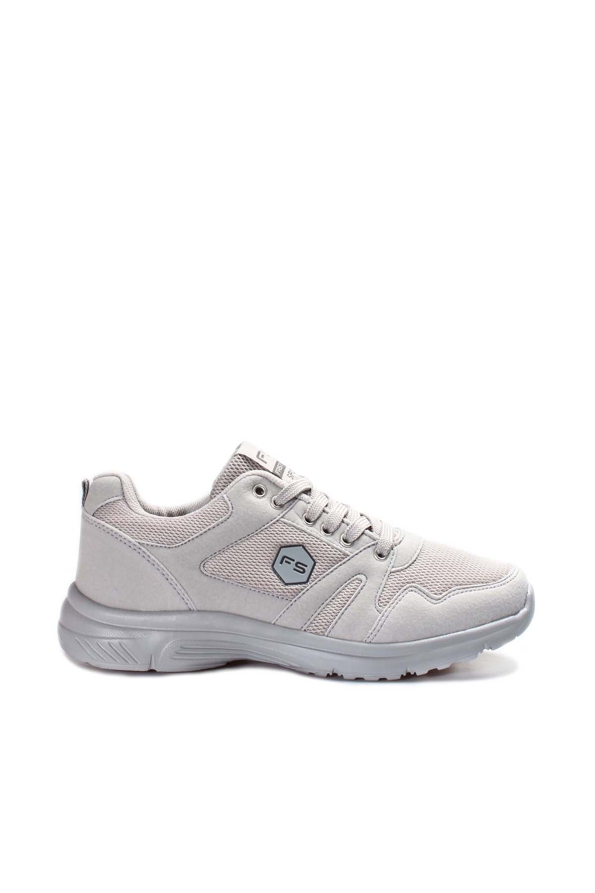 Men's Light Gray Athletic Sneakers with Breathable Mesh