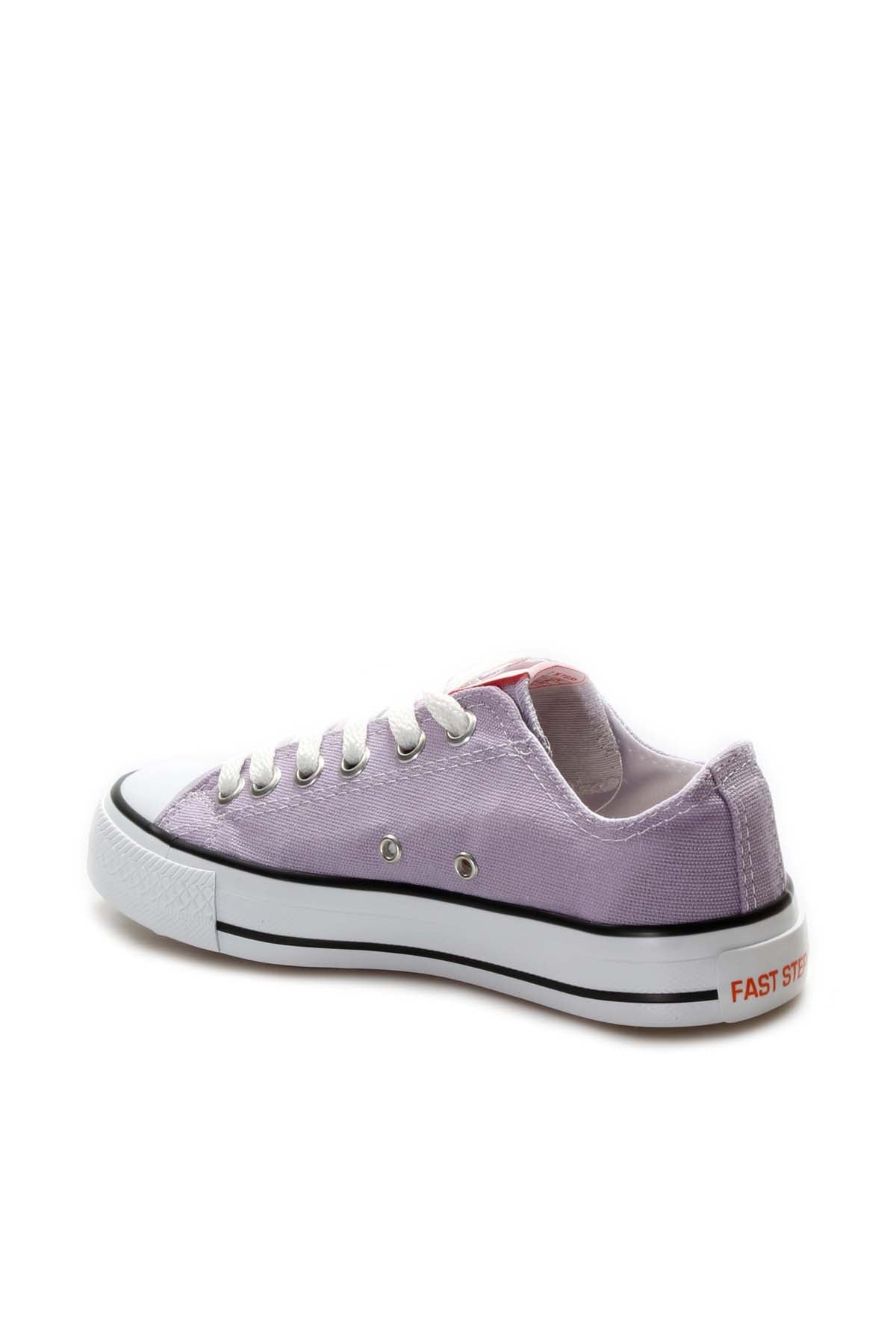 Men's Light Purple Canvas Low-Top Sneakers with White Laces