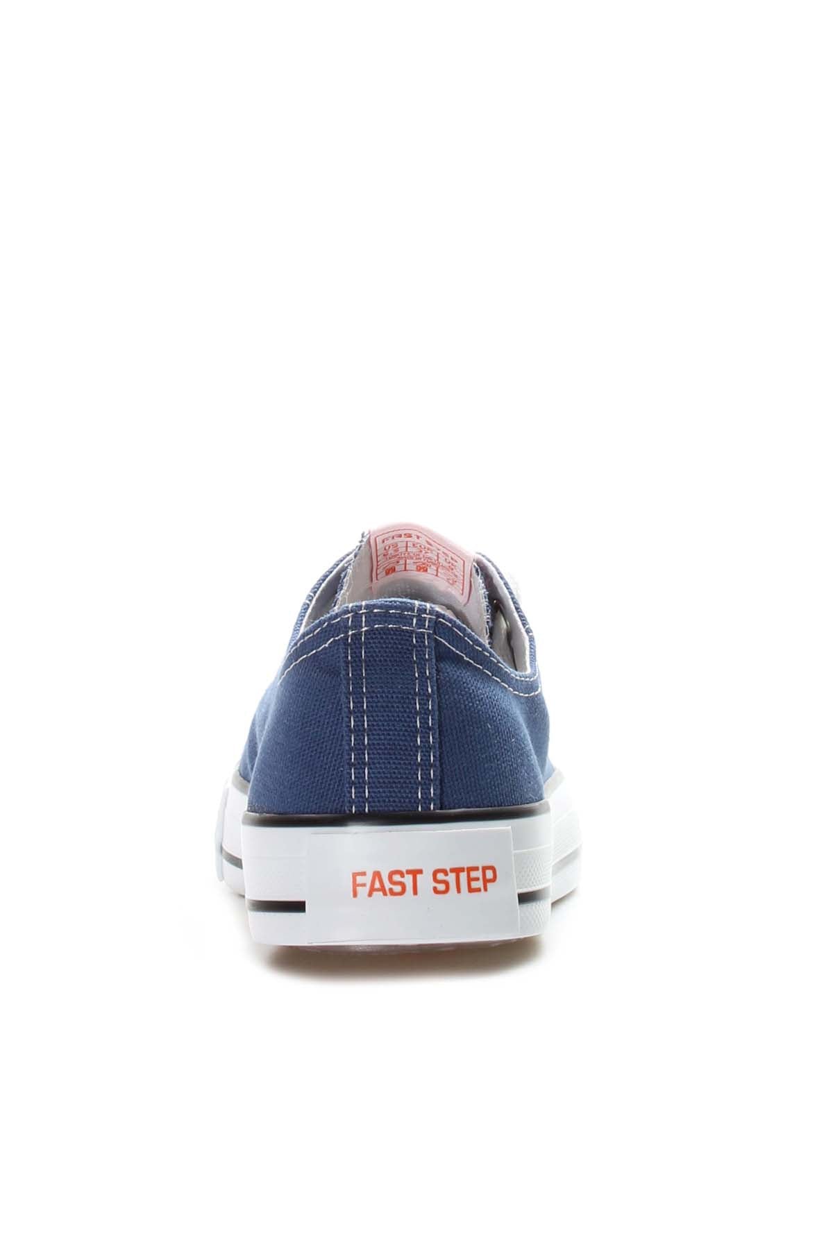 Men's Navy Canvas Low-Top Sneakers with White Laces