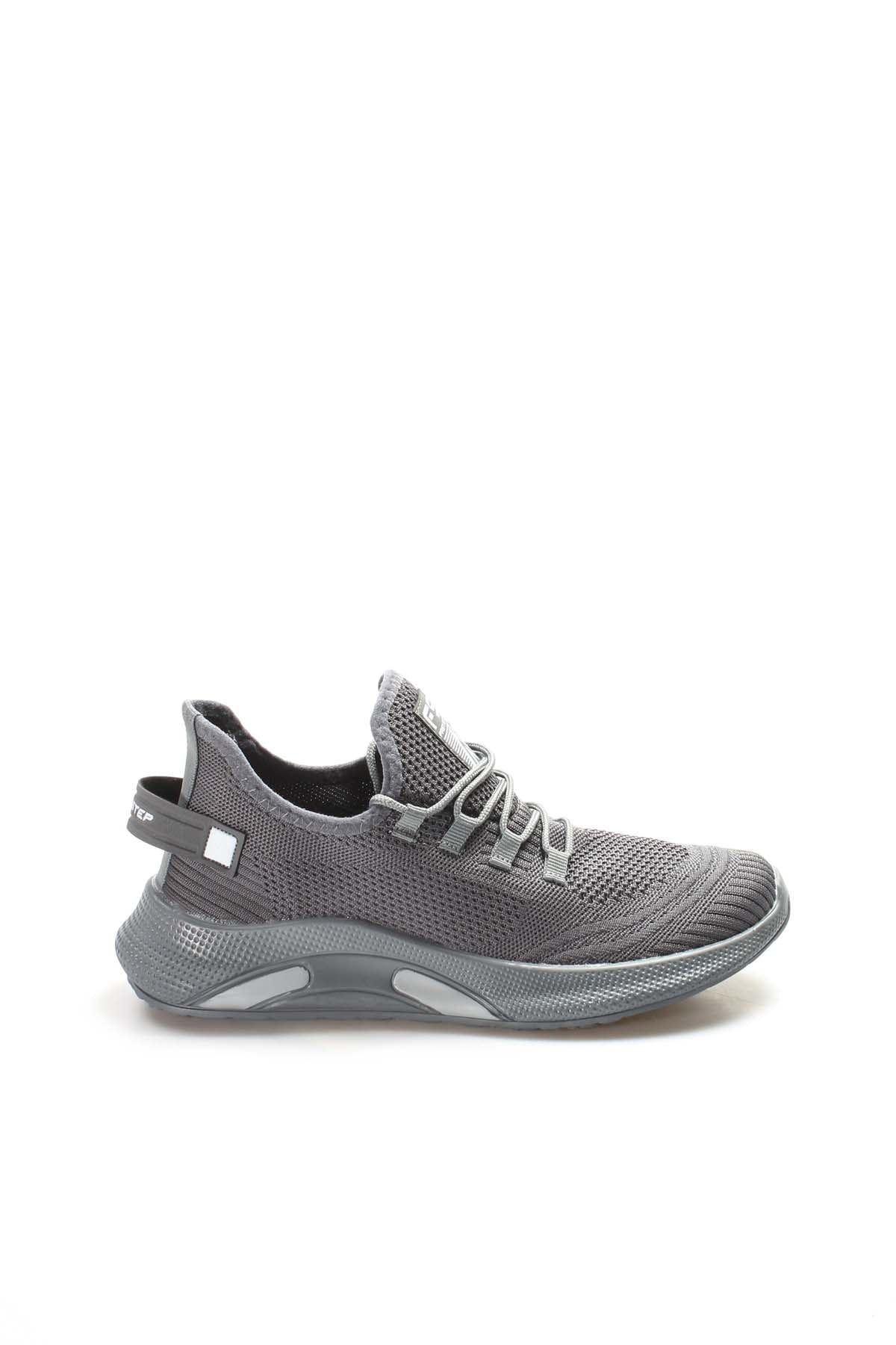 Men's Gray Knit Sneakers with Lightweight Sole