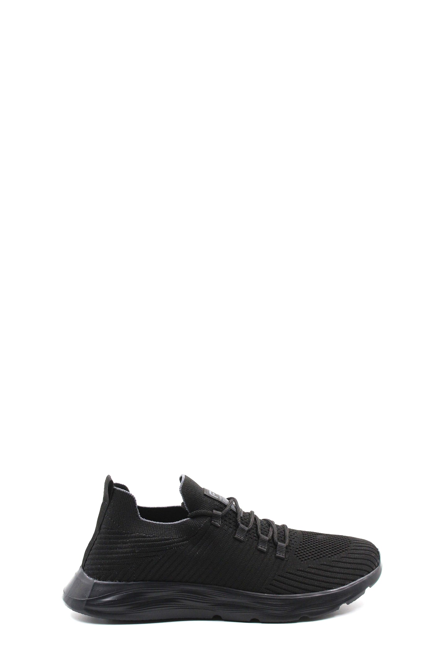 Men's All-Black Knit Sneakers with Flexible Sole