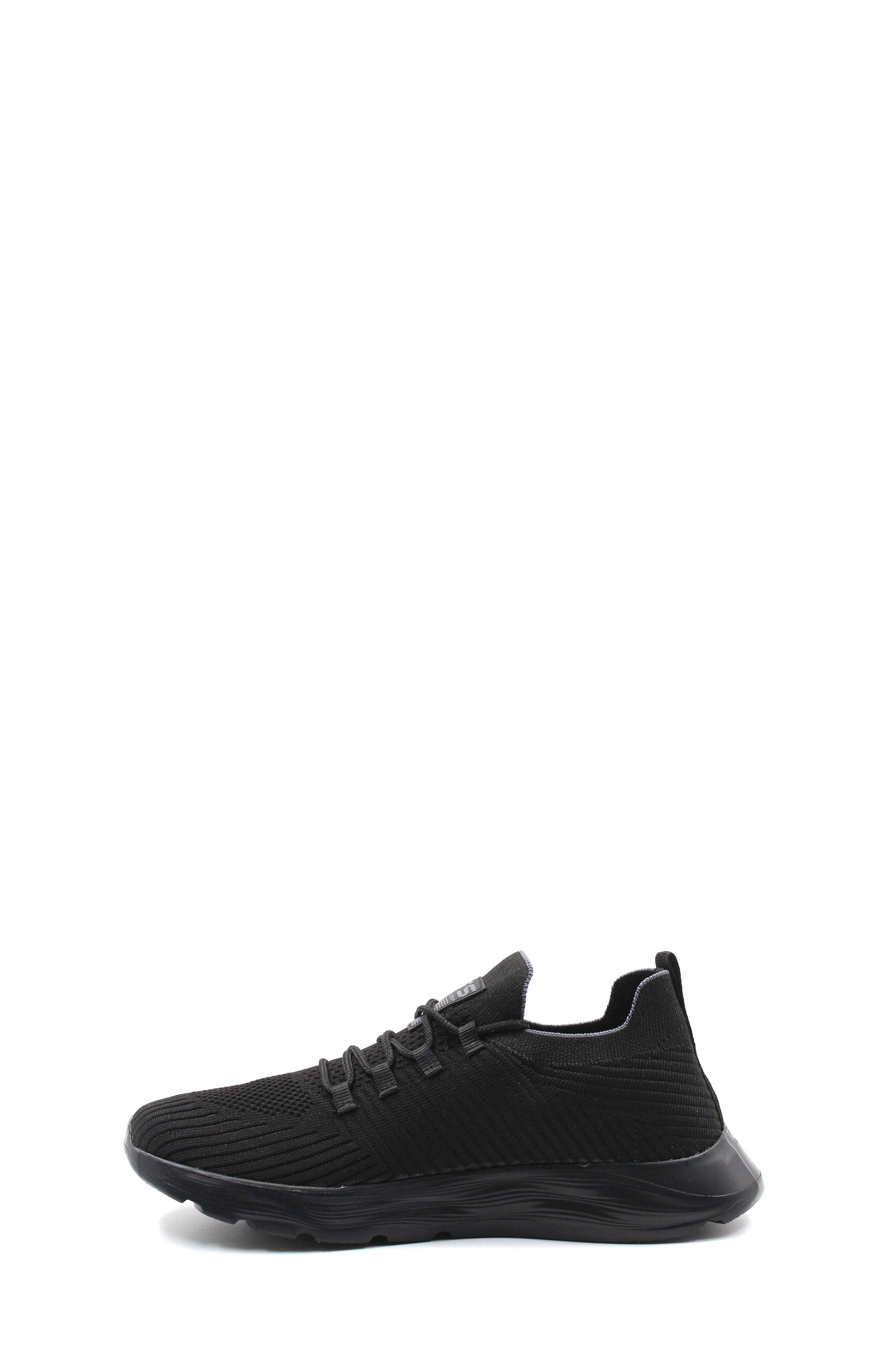 Men's All-Black Knit Sneakers with Flexible Sole