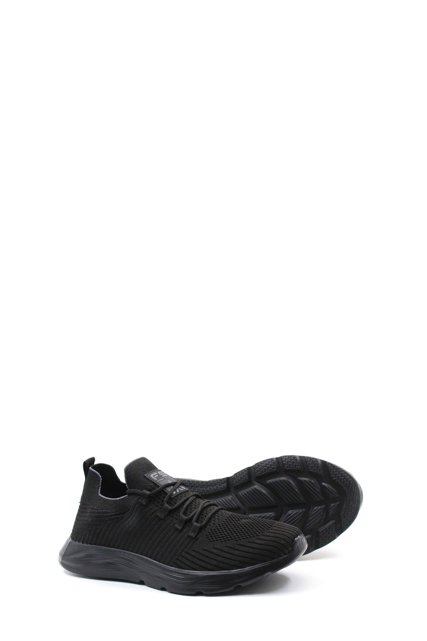 Men's All-Black Knit Sneakers with Flexible Sole