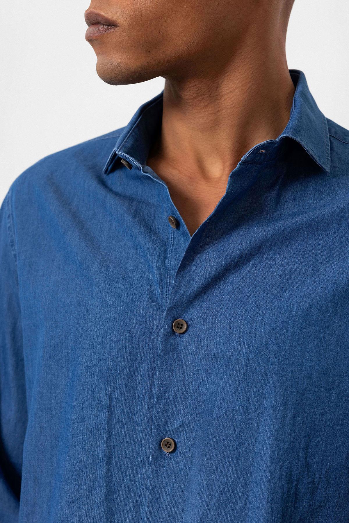 KOALA SYDNEY Men's Blue Long-Sleeve Denim Shirt -