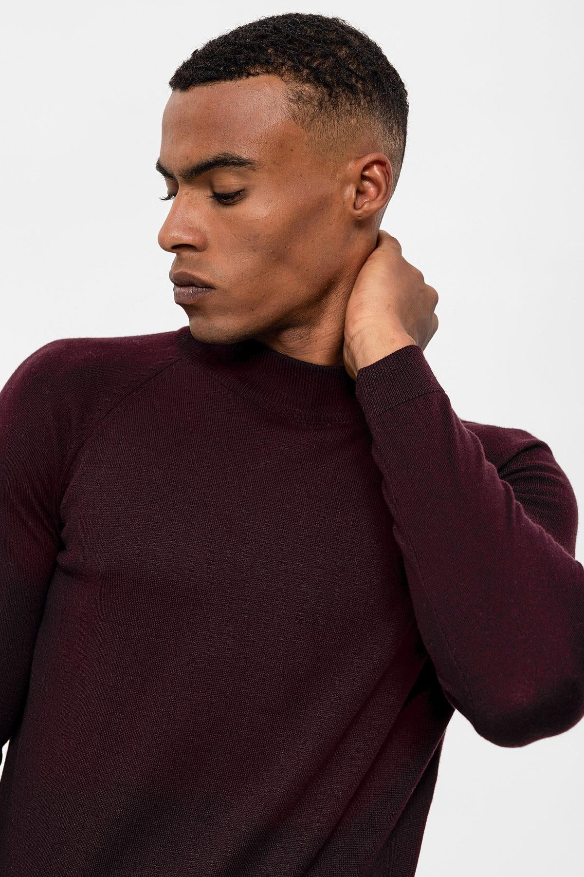 KOALA SYDNEY Men's Damson Half Turtleneckneck Knitwear