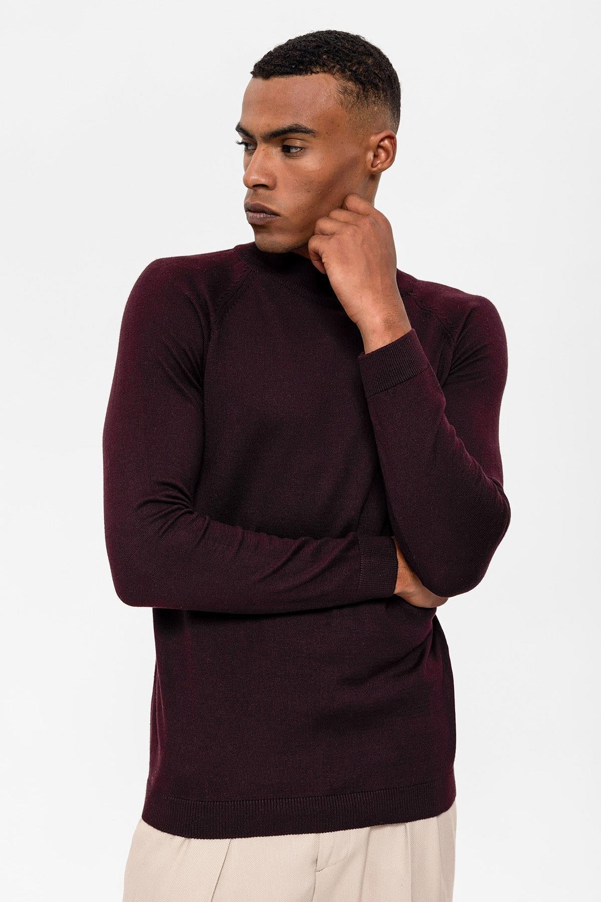 KOALA SYDNEY Men's Damson Half Turtleneckneck Knitwear