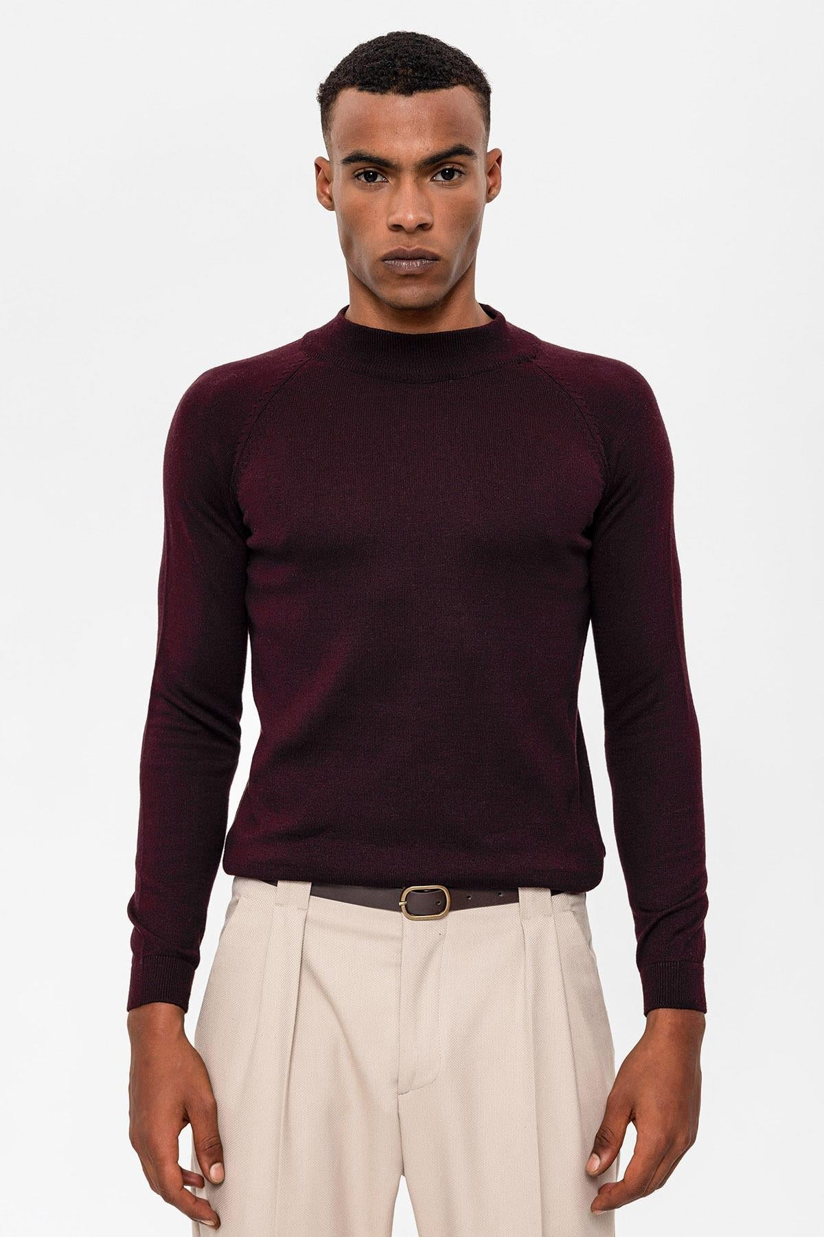 KOALA SYDNEY Men's Damson Half Turtleneckneck Knitwear