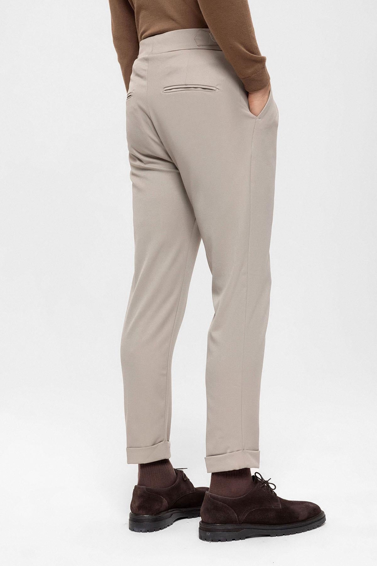 Men's Mink High Waist Pleated Trousers