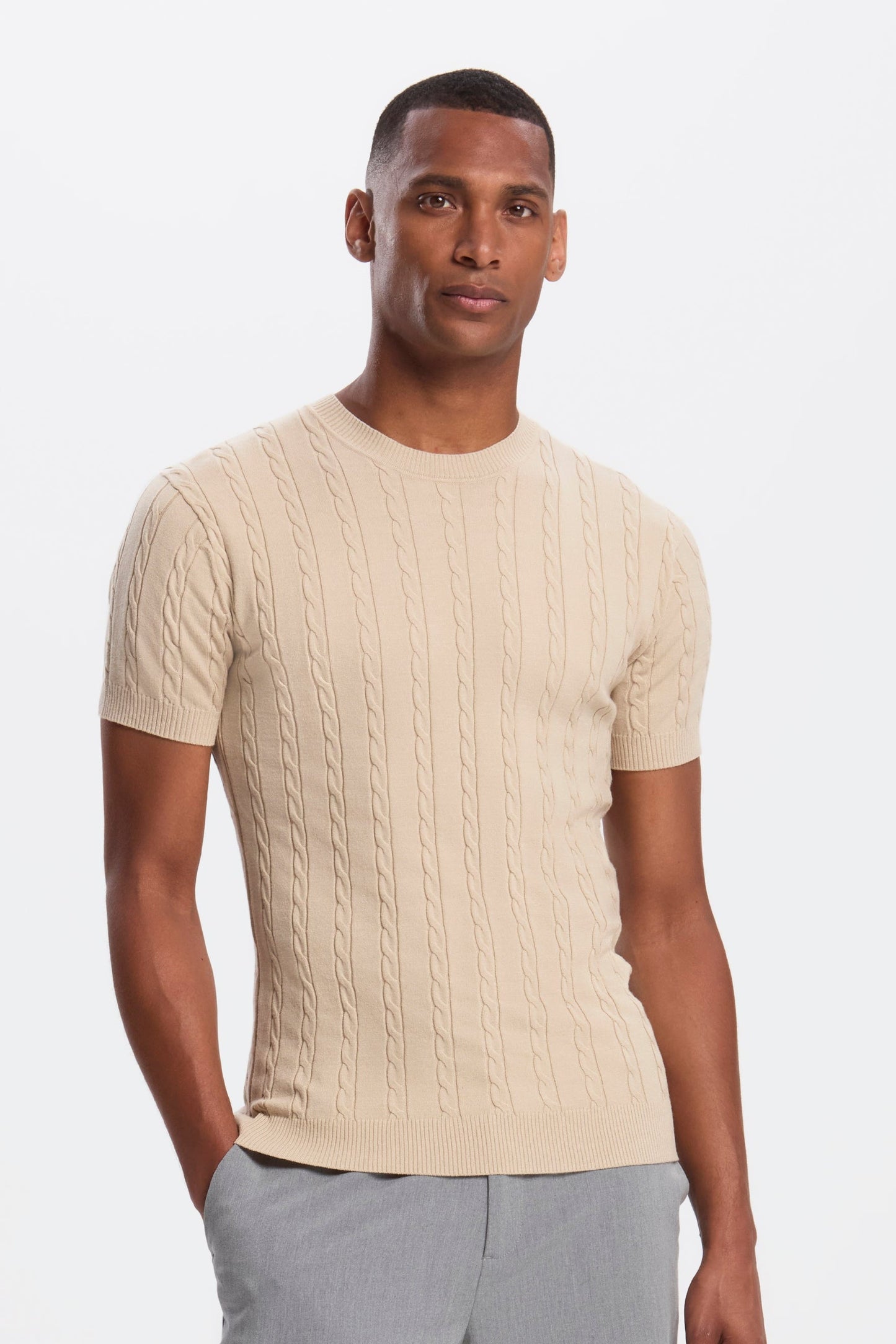 THE CABLE SHORT SLEEVE T-SHIRT