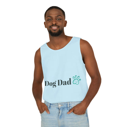 Dog Dad Man Garment-Dyed Tank Top - Perfect Gift for Pet Lovers