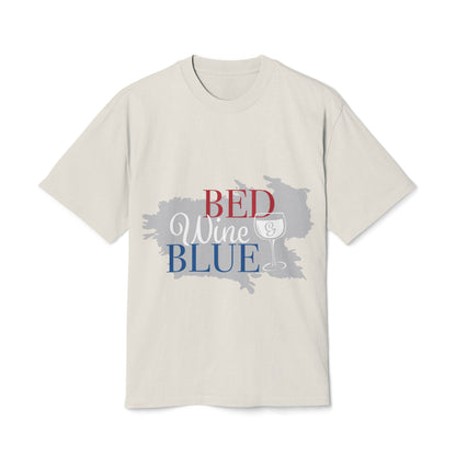 Heavy Faded Tee - "Bed Wine Blue" Unisex T-Shirt