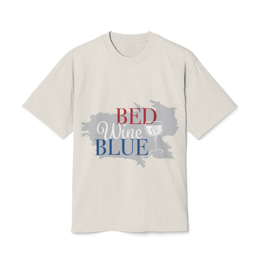 Heavy Faded Tee - "Bed Wine Blue" Unisex T-Shirt