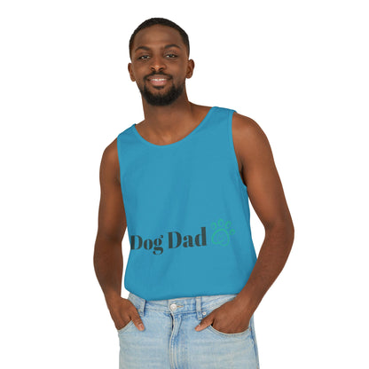 Dog Dad Man Garment-Dyed Tank Top - Perfect Gift for Pet Lovers