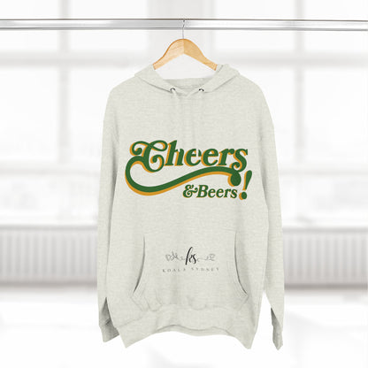 Cheers & Beers Fleece Hoodie for Cozy Gatherings