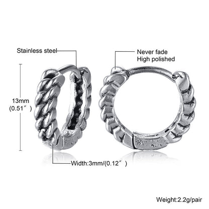 KOALA SYDNEY  Men's Retro Titanium Steel Earrings