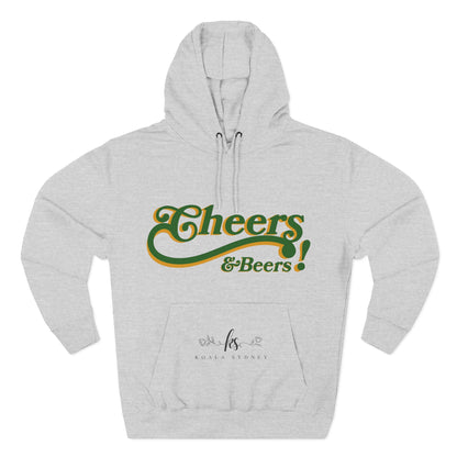 Cheers & Beers Fleece Hoodie for Cozy Gatherings