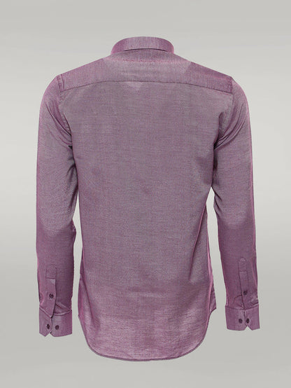KOALA SYDNEY  Burgundy Patterned Long Sleeve Shirt -