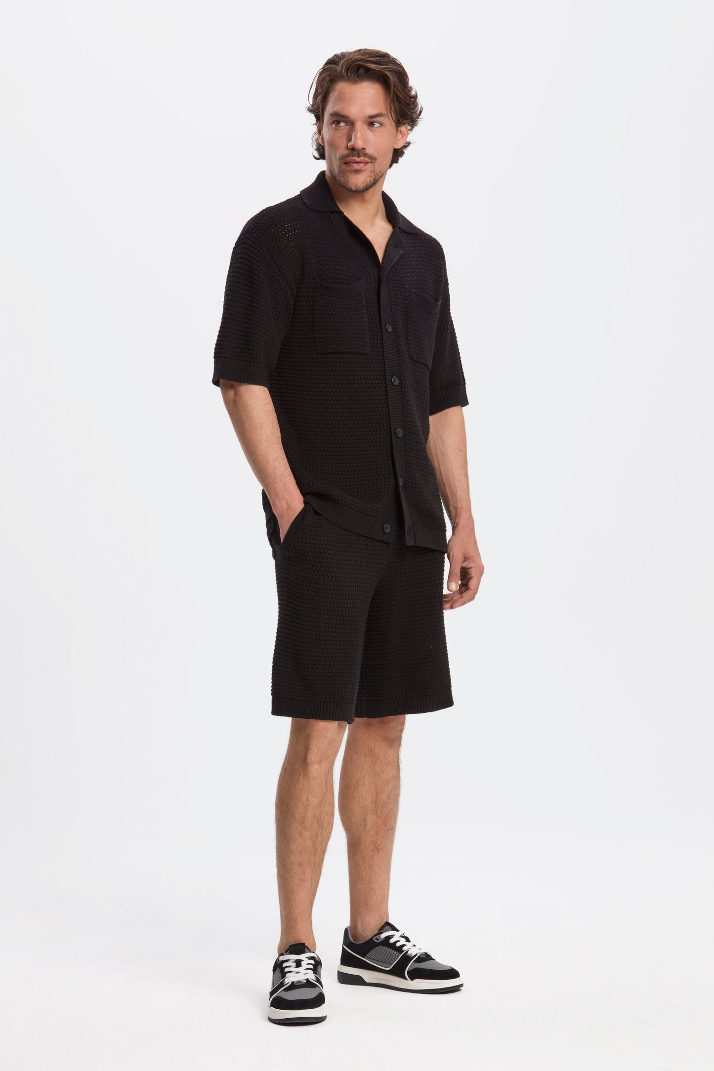 Matese Short Sleeve Crochet Shirt