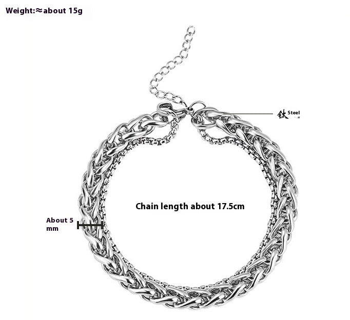 KOALA SYDNEY  Men's Double Layer Stainless Steel Bracelet
