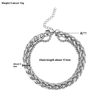KOALA SYDNEY  Men's Double Layer Stainless Steel Bracelet